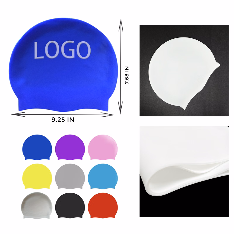 MOQ 50 PCS Stretchable Silicone Swimming Cap