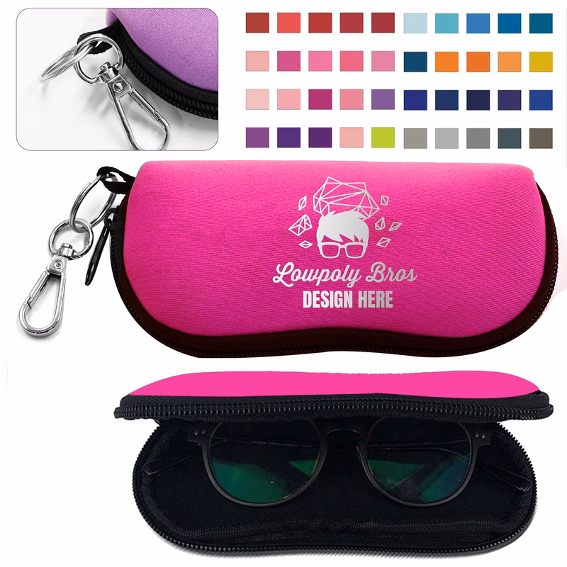 Neoprene Sunglass Sleeve with Secure Snap Button Design