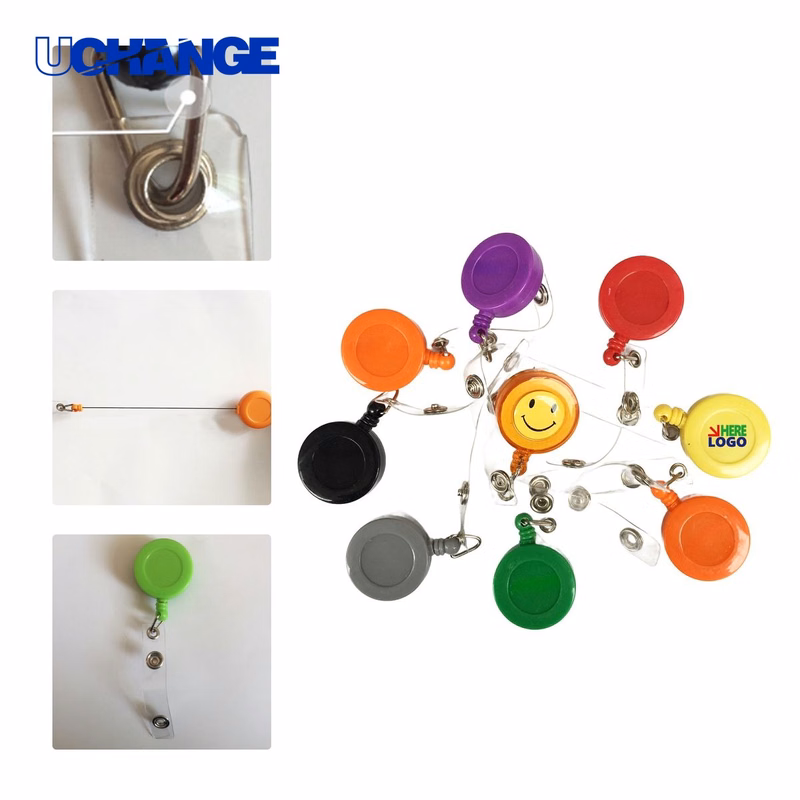 Round Retractable Badge Reel for ID Cards