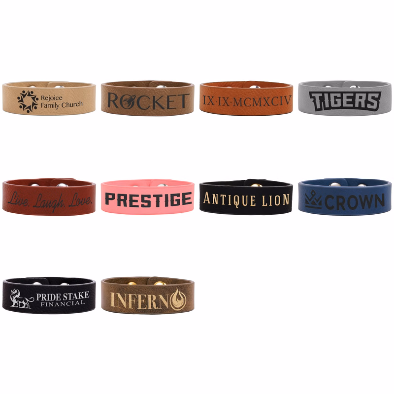 8 1/2" x 3/4" Leatherette Youth Cuff Bracelet