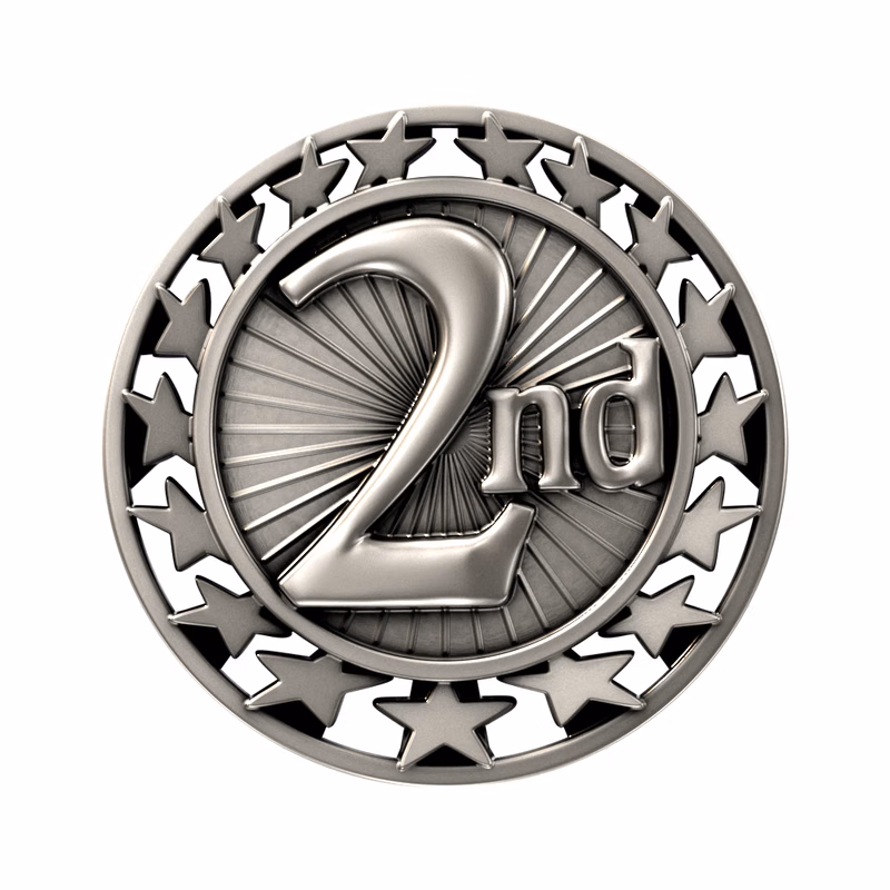 2nd Place Star Medallion (2-1/2")