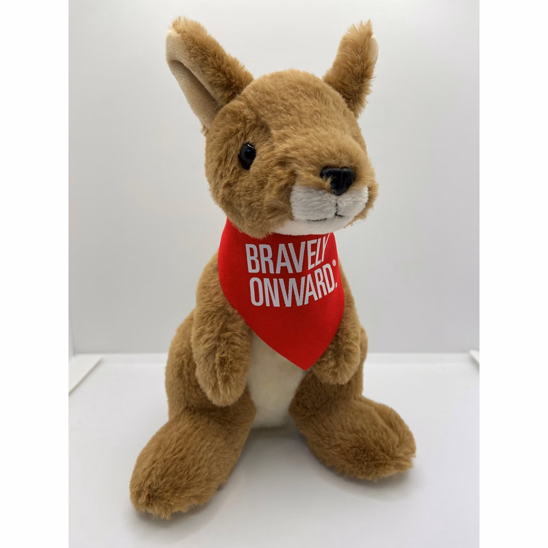 7" Kangaroo with Bandana and One Color Imprint