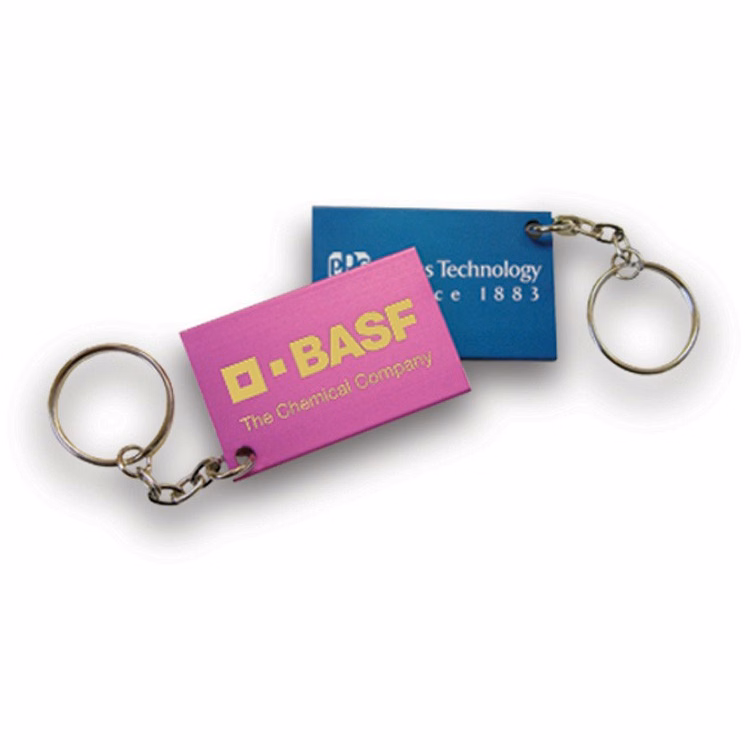 Small Rectangular Aluminum Key Tag