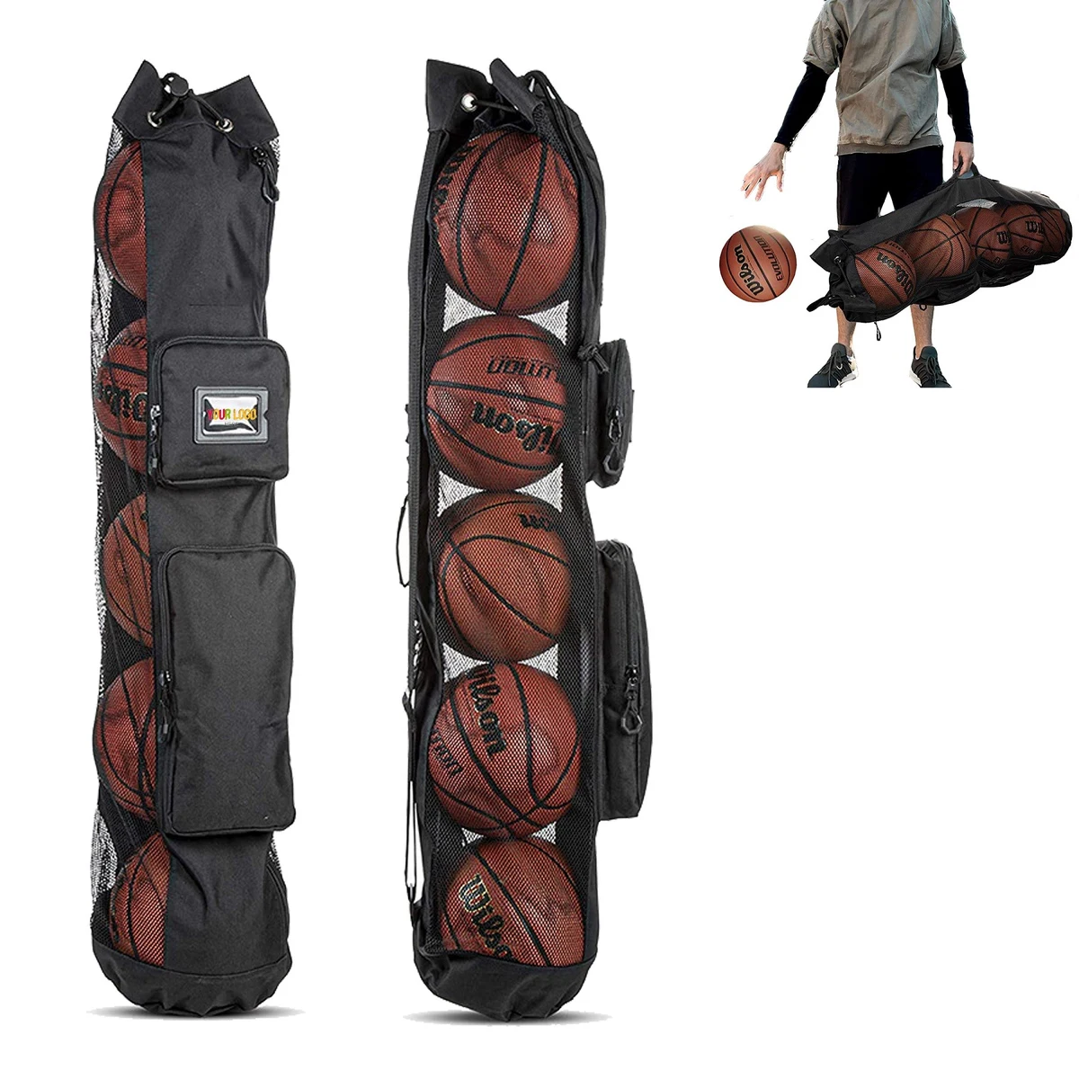 Basketball Mesh Equipment Ball Bag 1
