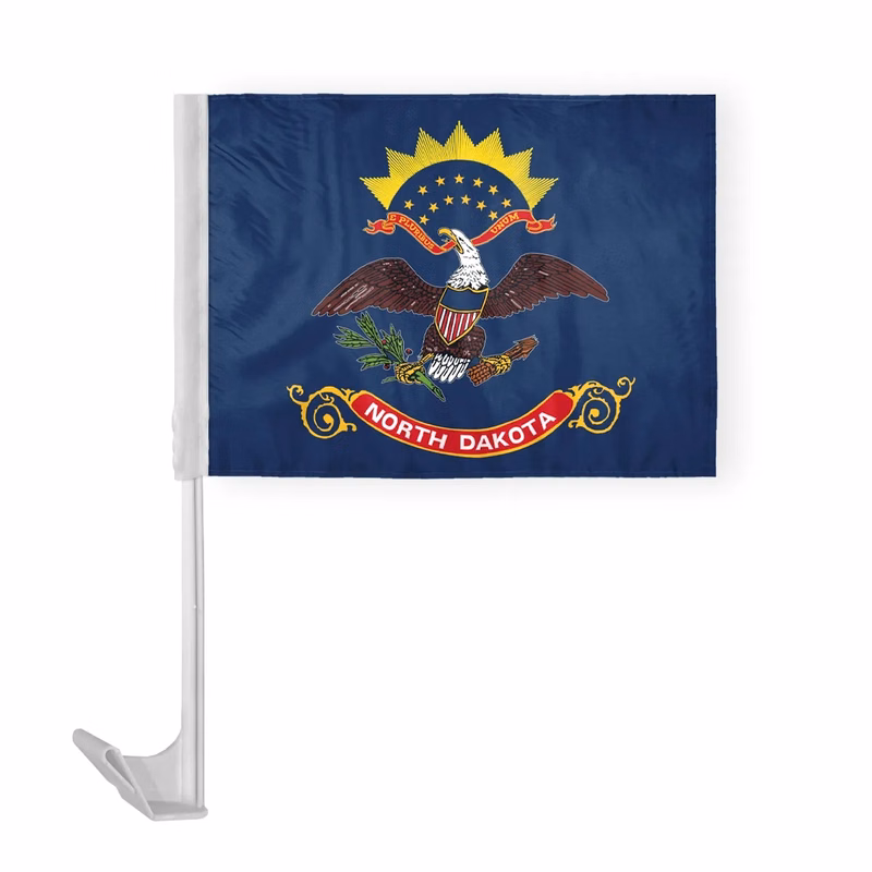 12"x16" & 10.5''x15'' North Dakota Car Flags