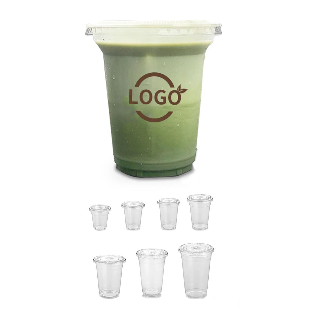 Clear Plastic Cup with Lid - 14 oz 1