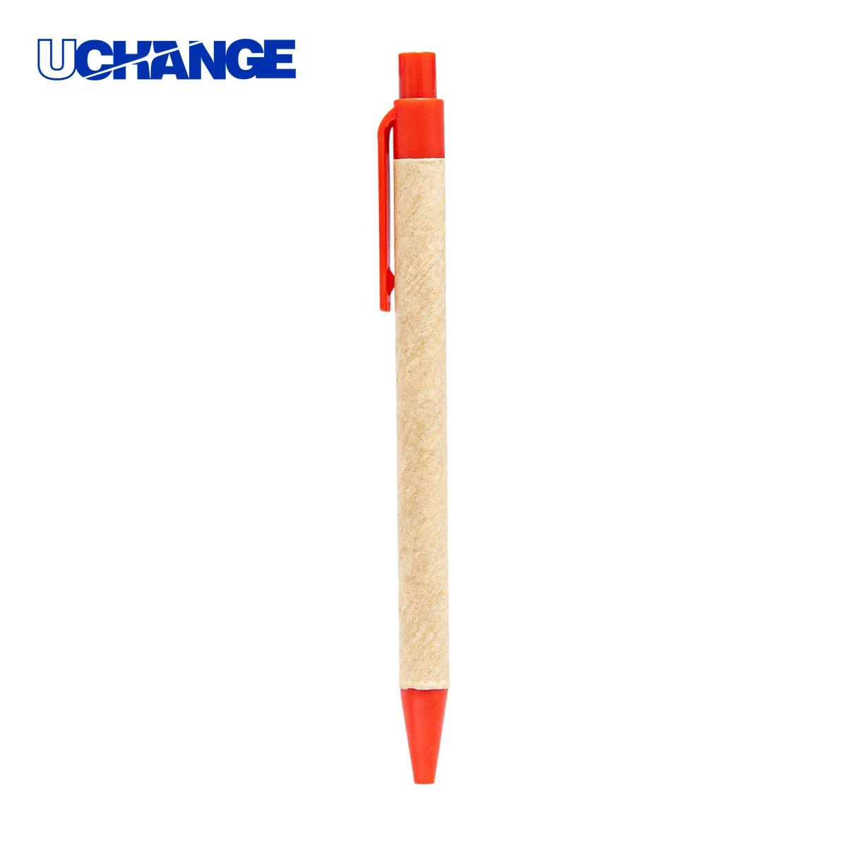 Retractable Eco Friendly Paper Barrel Ballpoint Pen for Green Gifts, custom pen with logo imprint 1