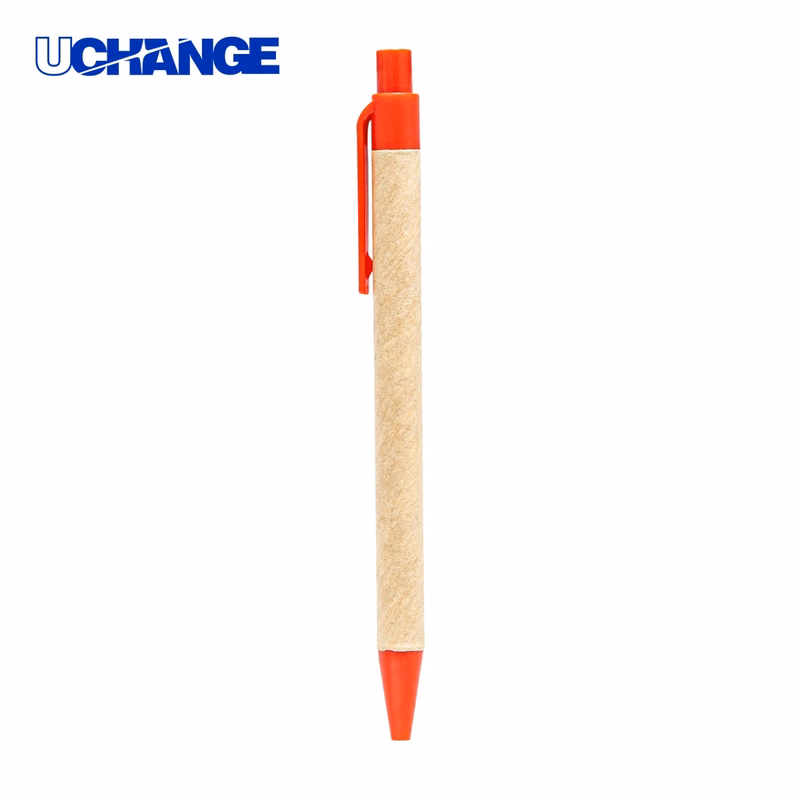 Retractable Eco Friendly Paper Barrel Ballpoint Pen for Green Gifts
