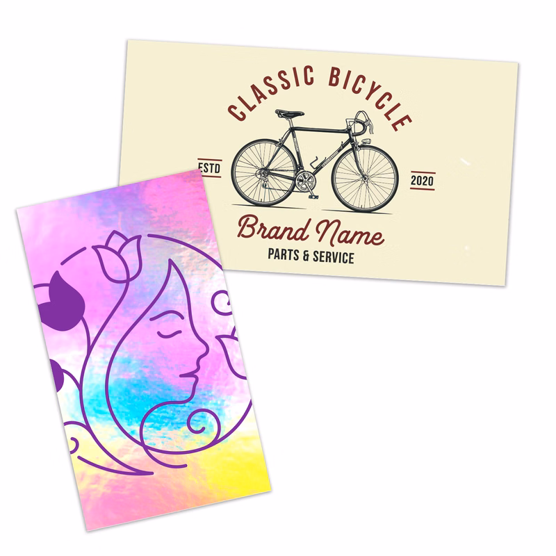 2" x 3.5" Rectangle Metallic Sticker