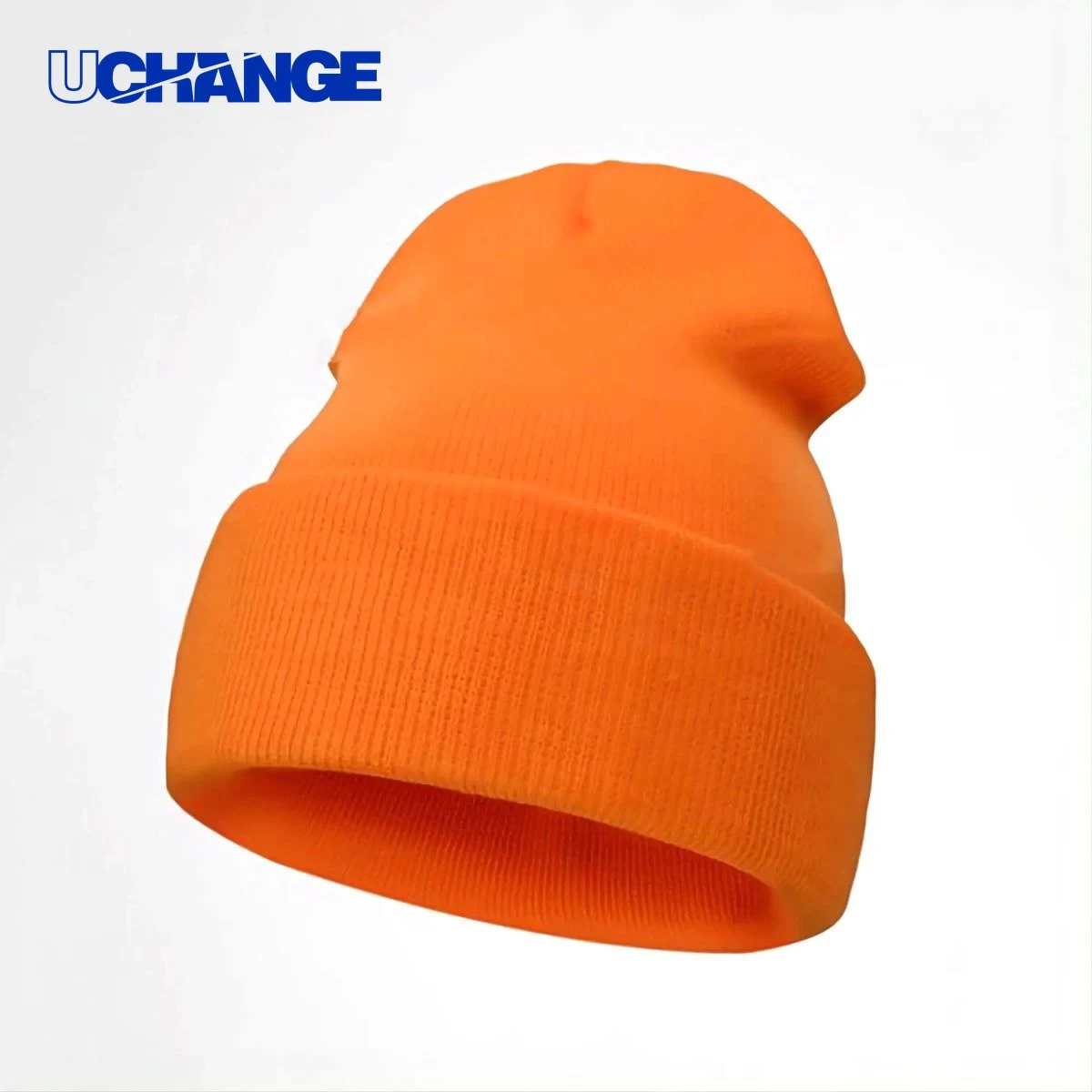 Knitted Beanie Hat with Patch 1
