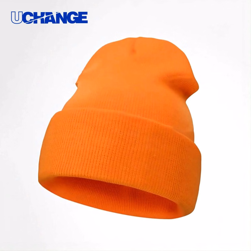 Knitted Beanie Hat with Patch
