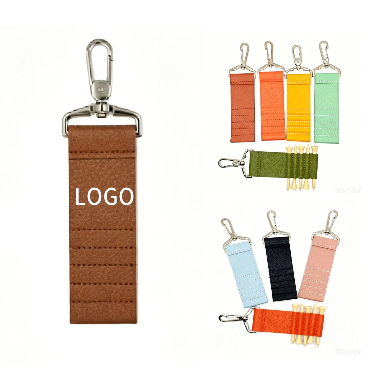 Golf Tee Clip with Carabiner and Key Ring 1