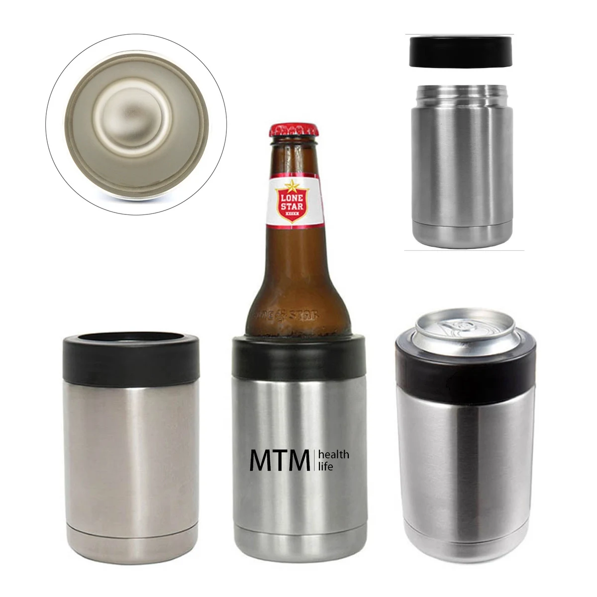Double Wall Stainless Steel Insulated Tank Cooler, custom koozie with logo imprint 1
