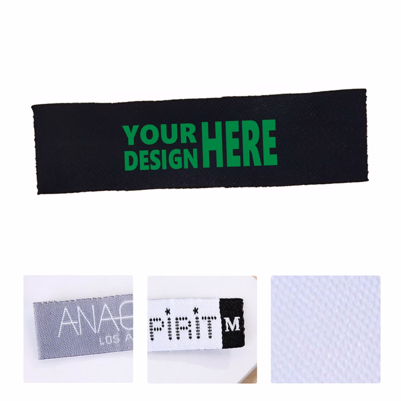 MOQ50 Custom High-Density Woven Clothing Labels and Tags