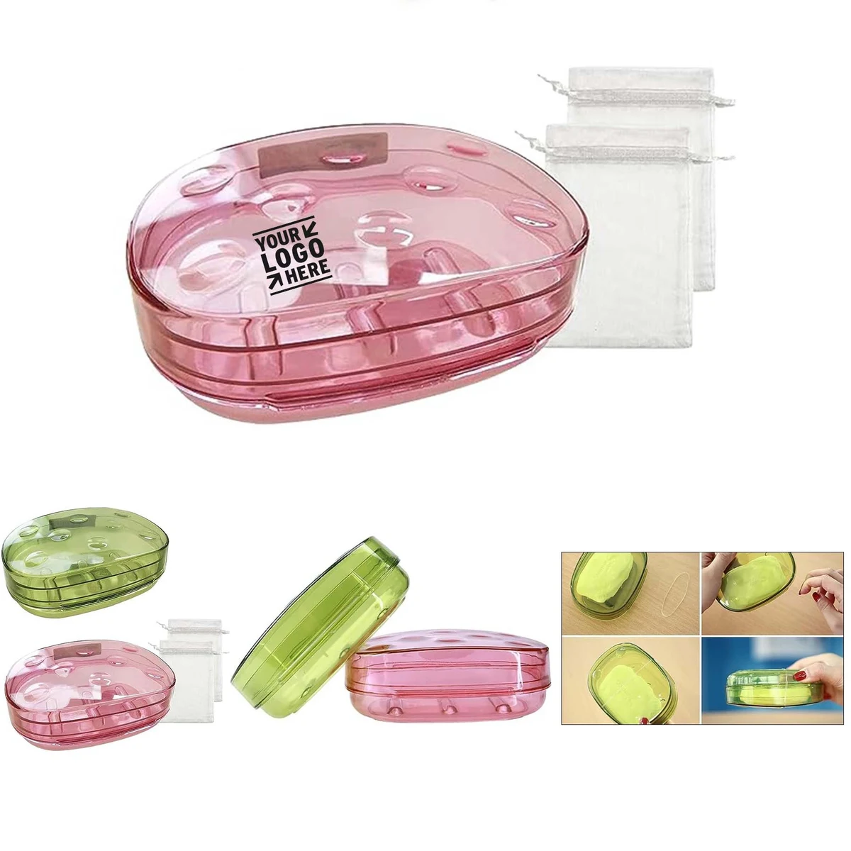 Home Shower Outdoor Camping Portable Transparent Plastic Soap Case 1