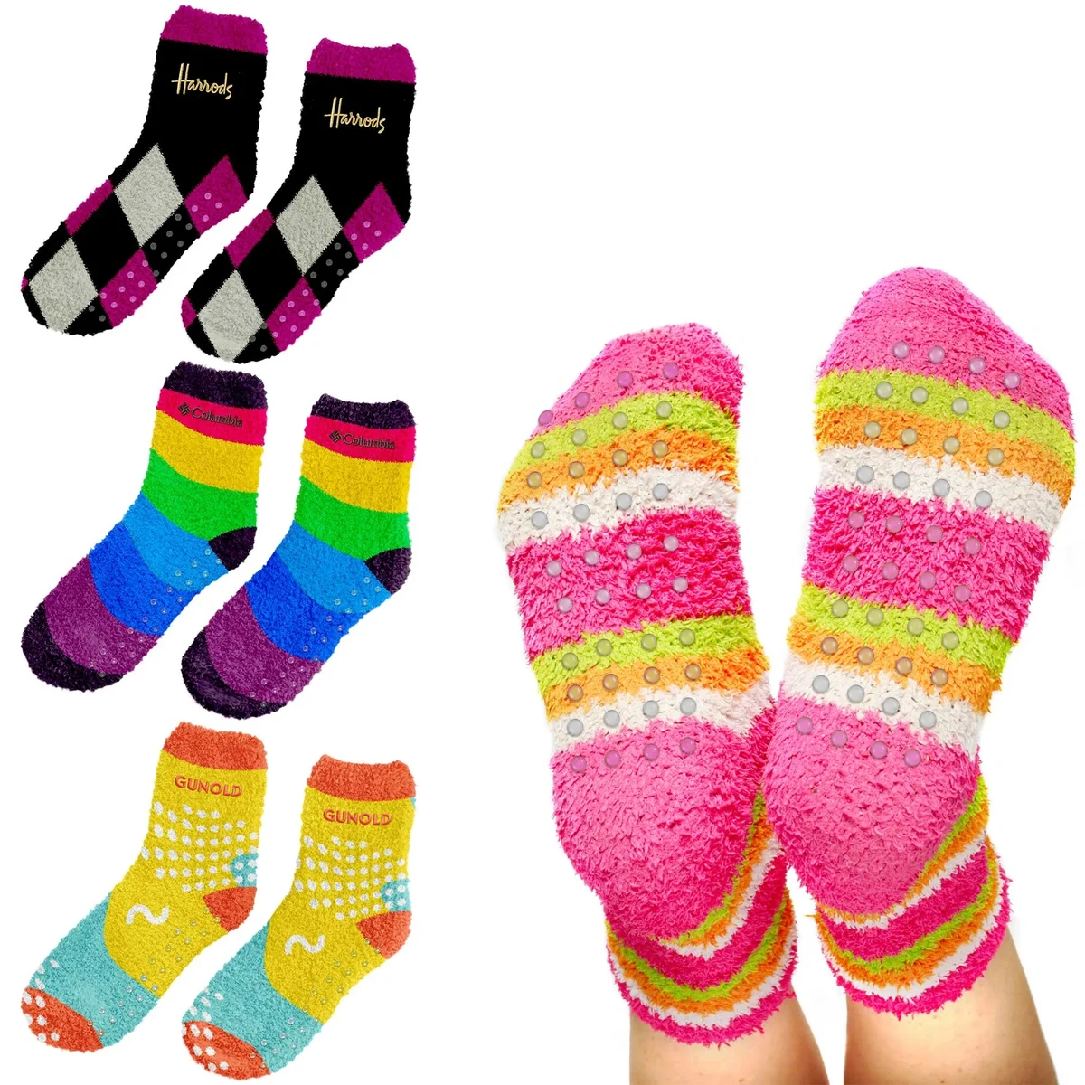 Fluffy Non-Slip Jacquard Grip Socks 1