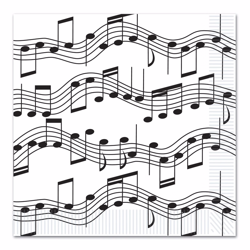 Musical Note Luncheon Napkin