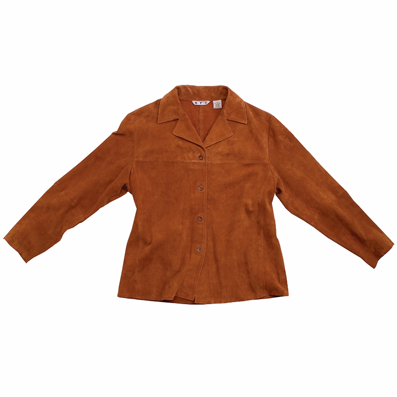 Women's Long Sleeve Italian Suede Leather Jacket