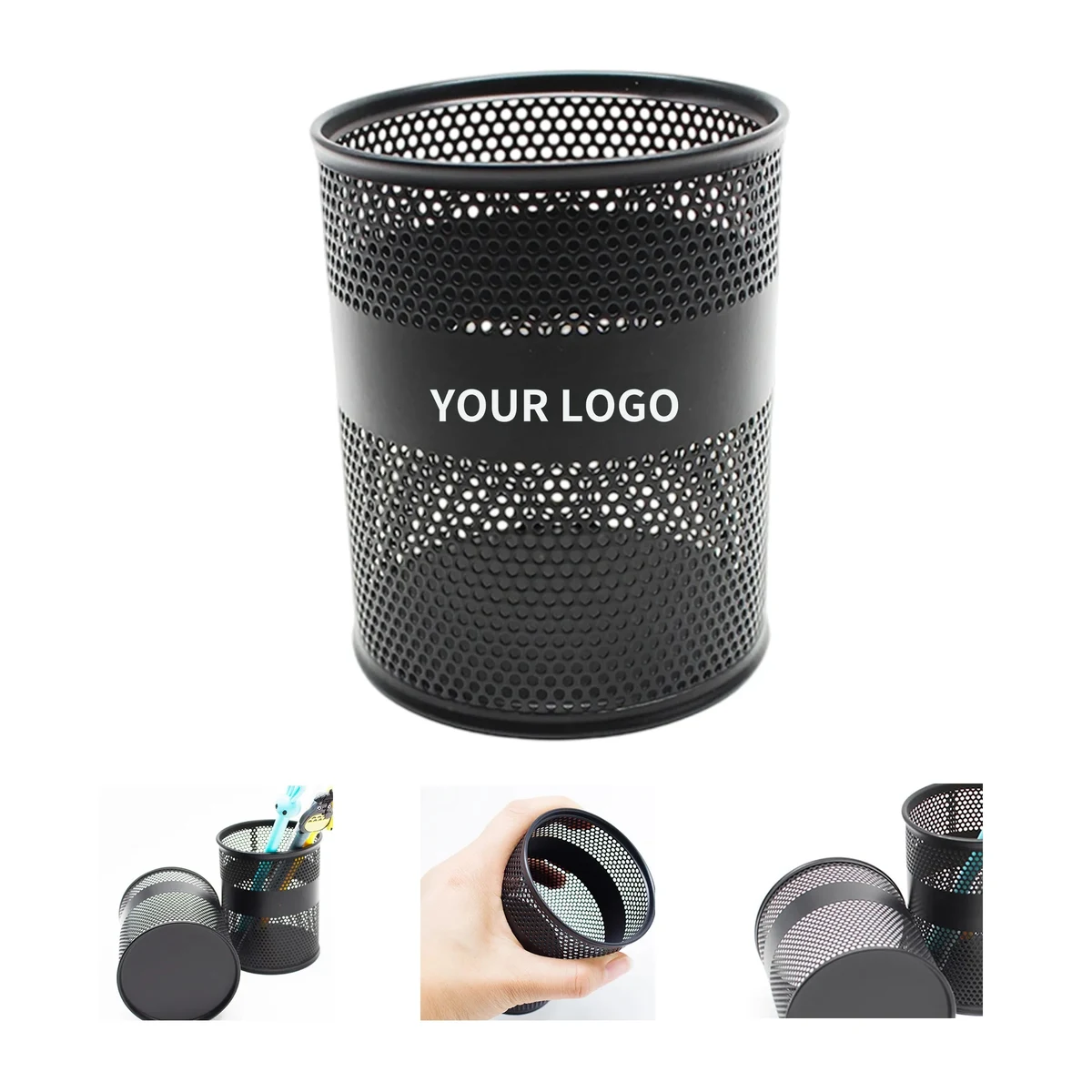 Iron Mesh Pen Stand with Custom Logo 1