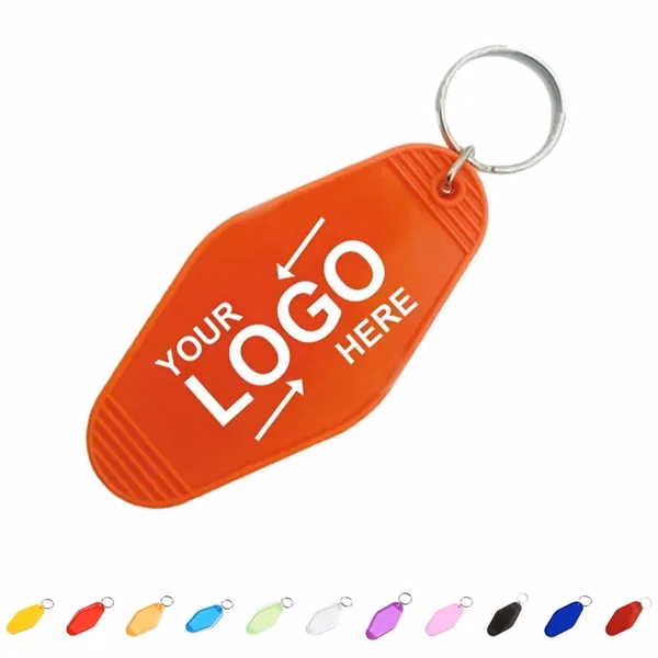 Custom Durable Plastic Motel Style Tag Keychain — Travel & Hospitality Giveaway