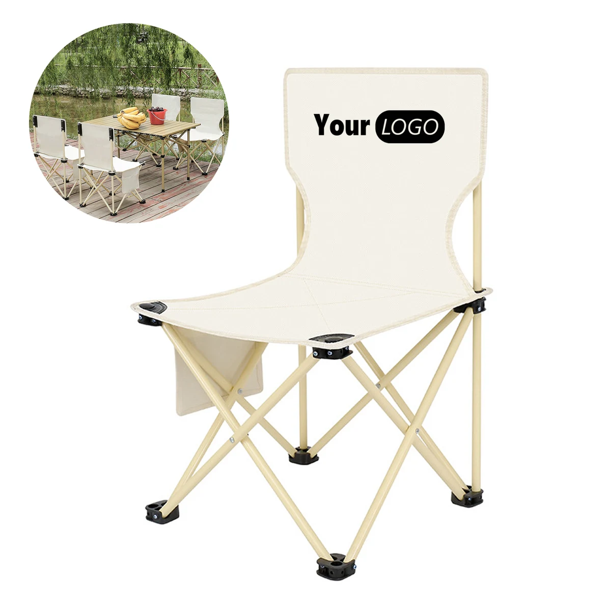 Foldable Outdoor Chair Featuring Armrest Pocket 1