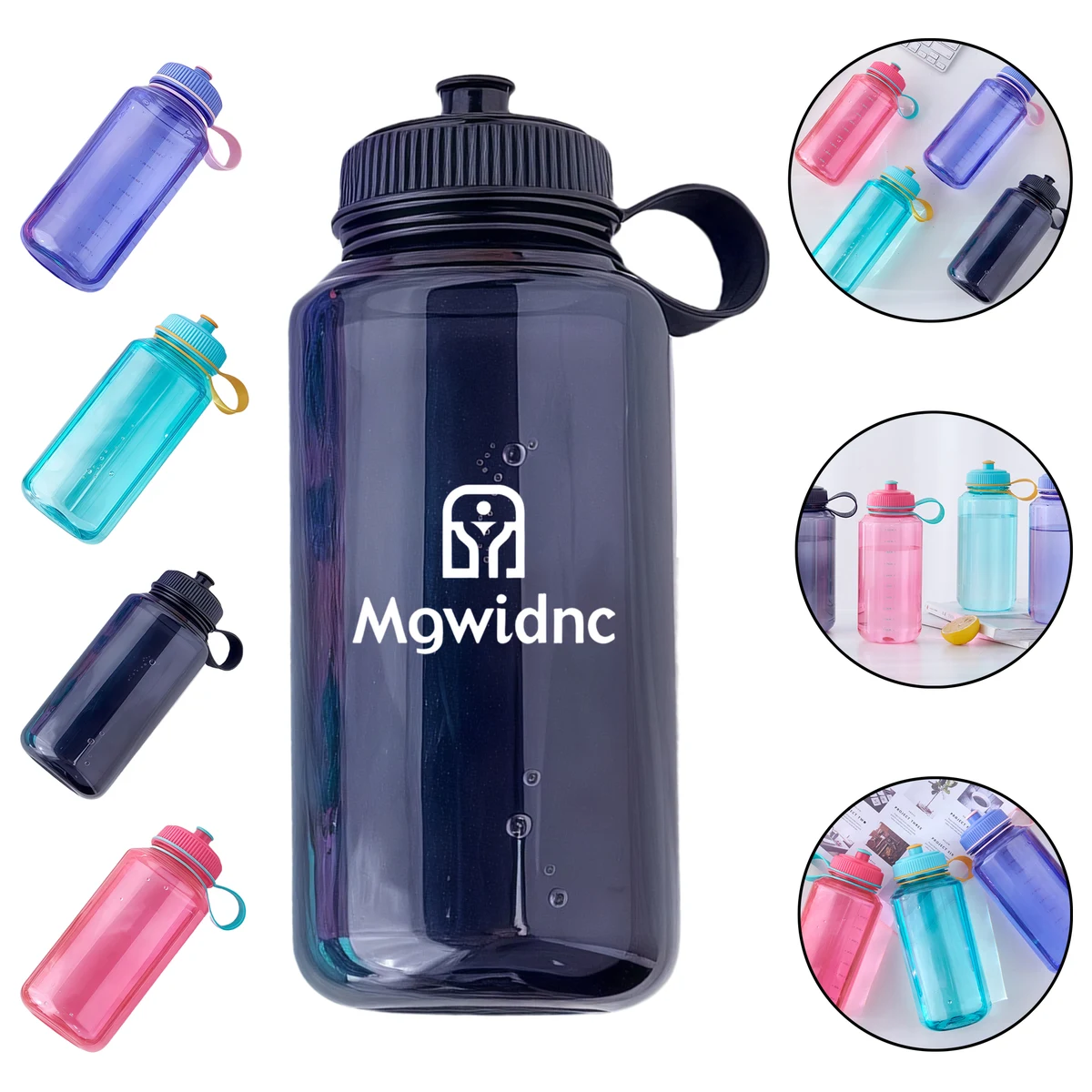 1000ml Plastic Wide Mouth Bottle with Handle 1