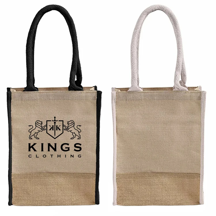 Belmont Jute Book Tote Bag 1