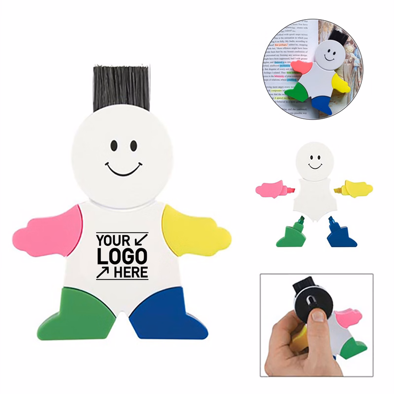 4-in-1 Human Shaped Highlighters with Brush