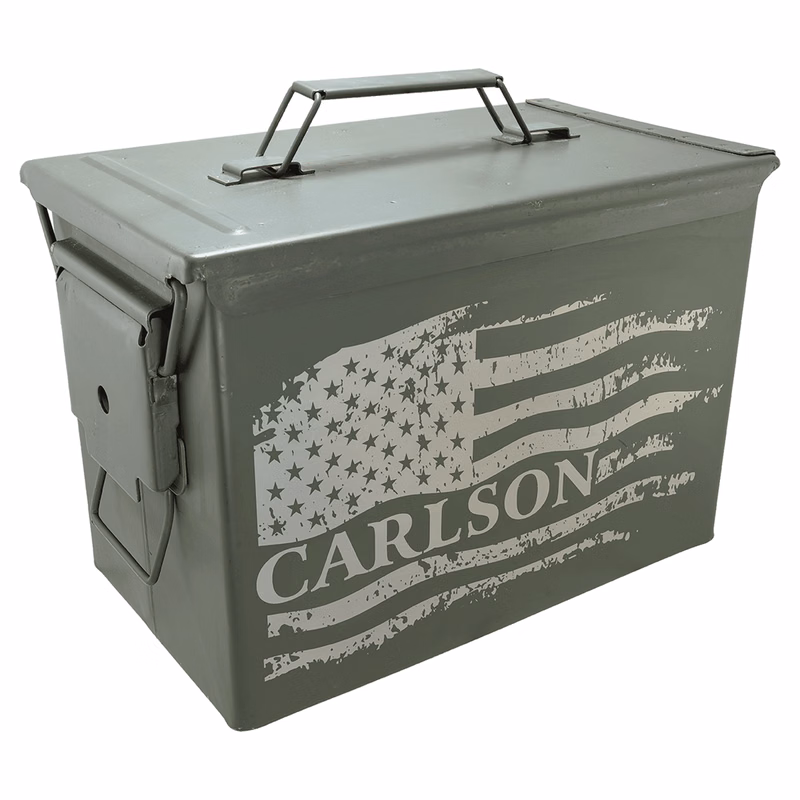 Fat 50 Caliber Army Surplus Steel Ammo Can