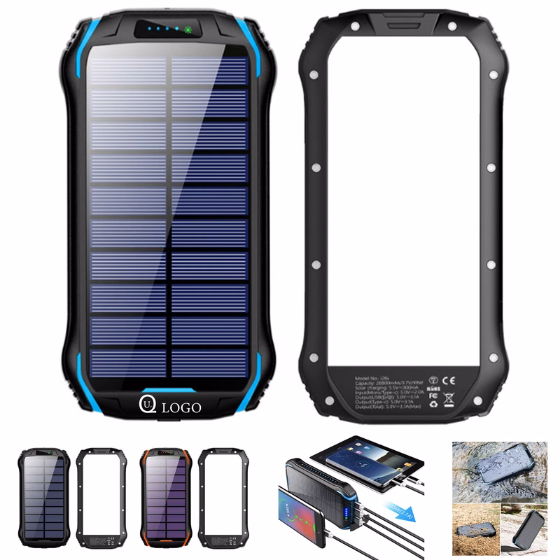 20000Mah Waterproof Solar Power Bank Flashlight