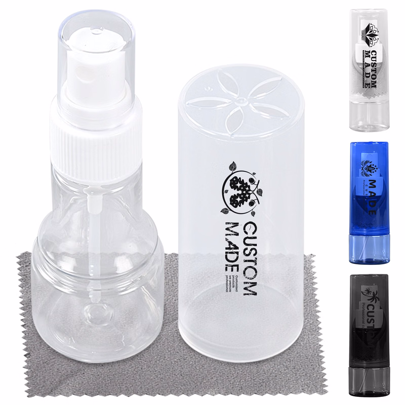 1oz Spray Cleaning Bottle Set With Liquid