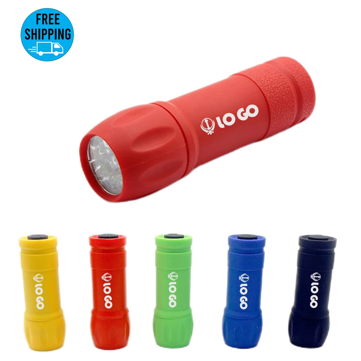 9 LED Handheld Flashlights with lanyards 1