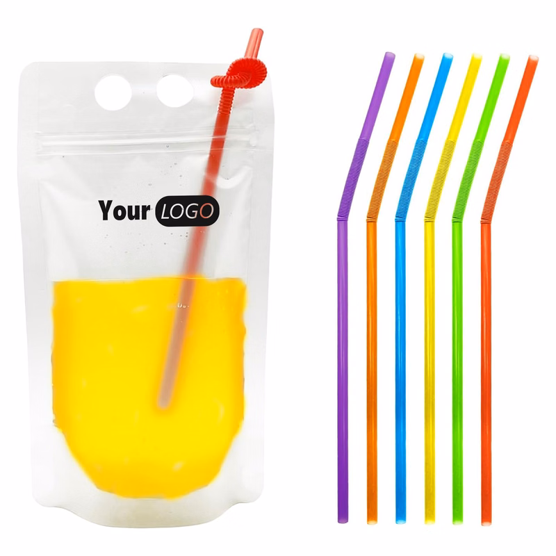 Plastic Eco-Friendly 16Oz Drink Pouches For Parties And Events