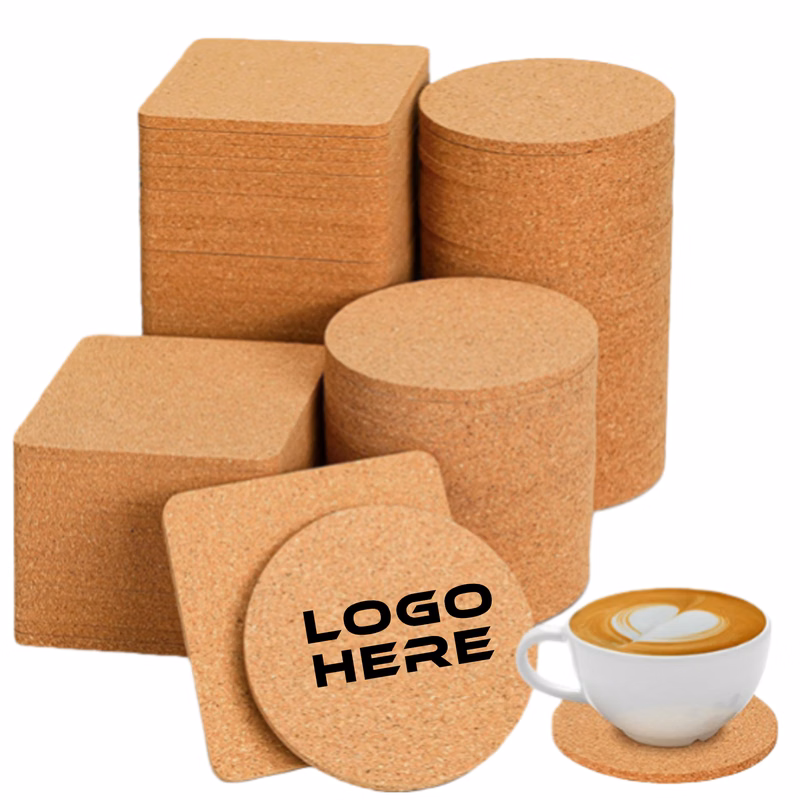 Customizable Cork Coffee Coasters