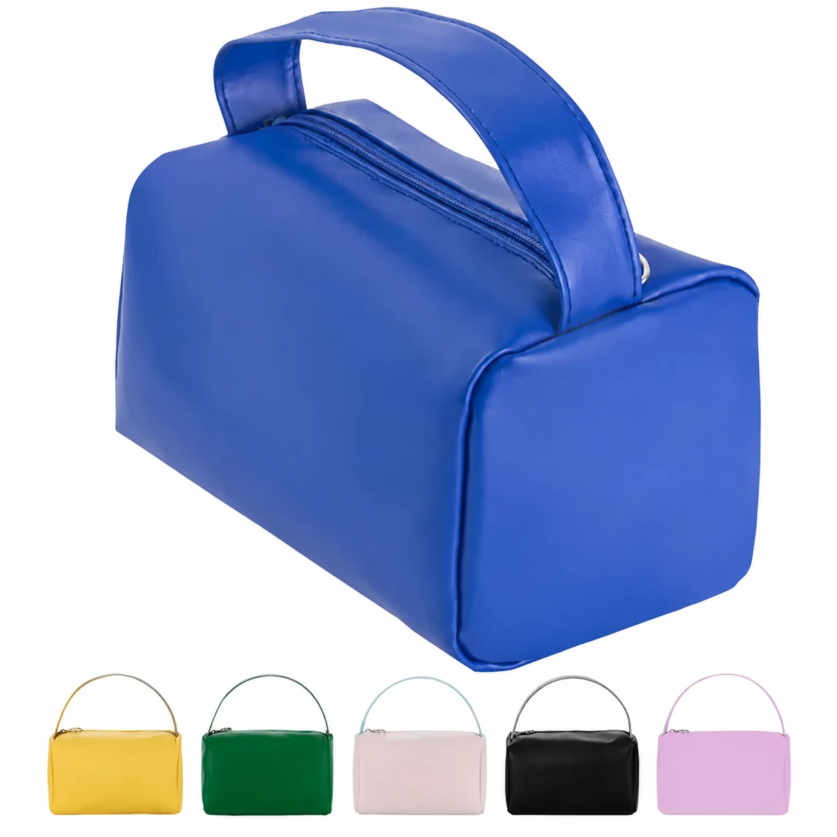 Water Resistant Faux Leather Portable Cosmetic Pouch 1
