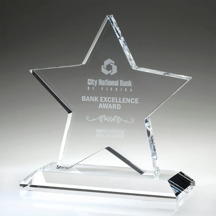 6-1/2" Crystal Award-Star_D267CA 1