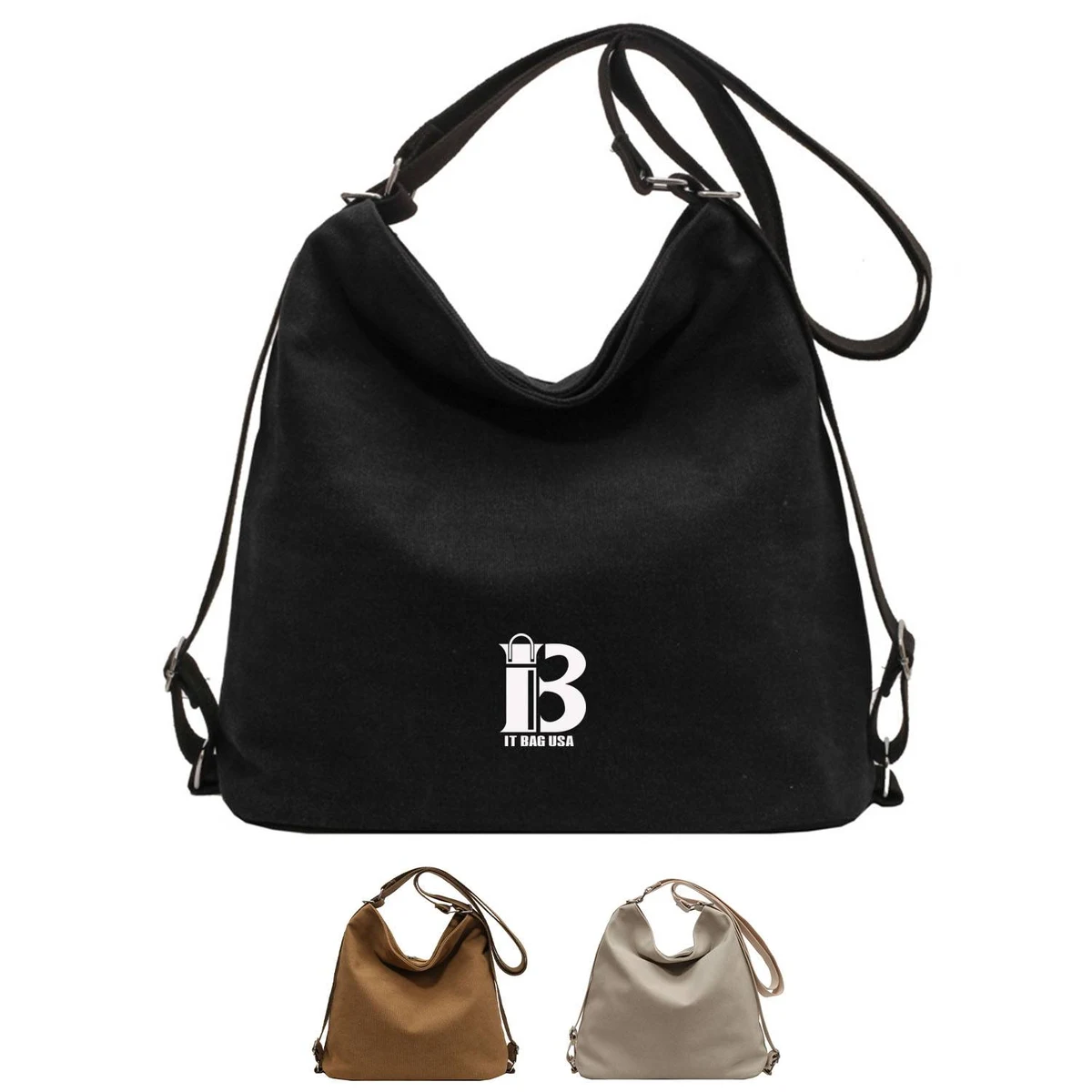 Large Capacity canvas Tote Crossbody bag 1