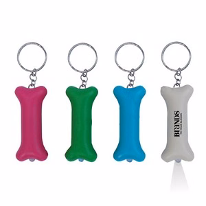 Bone Shaped LED Flashlight Keychain
