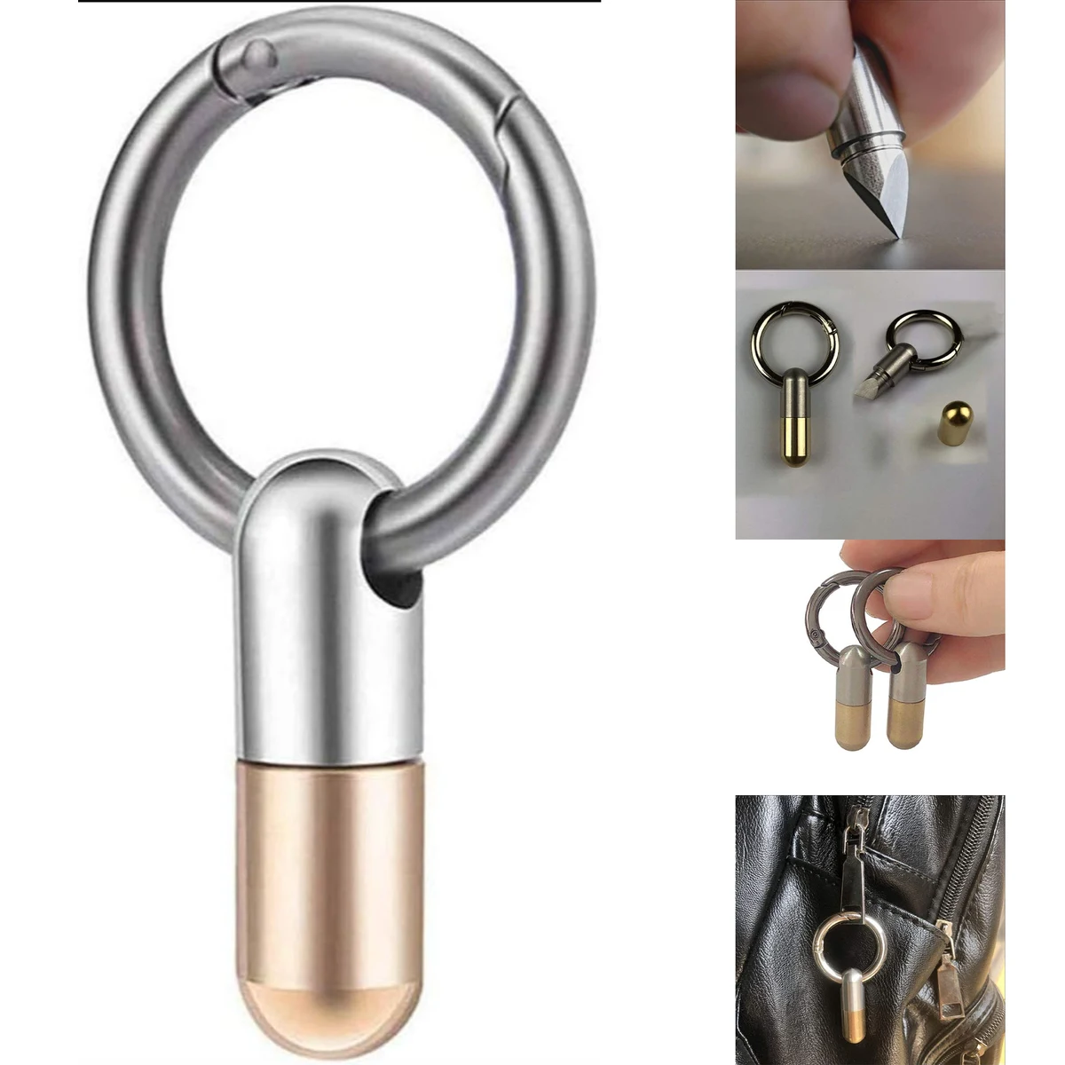 Portable Capsule Cutter Keychain Ring 1