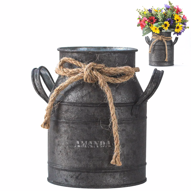 Iron Garden Flower Vase Pot