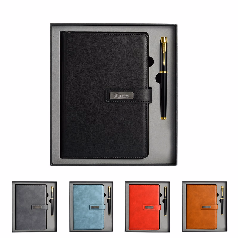 A5 PU Leather Business Notebook Set