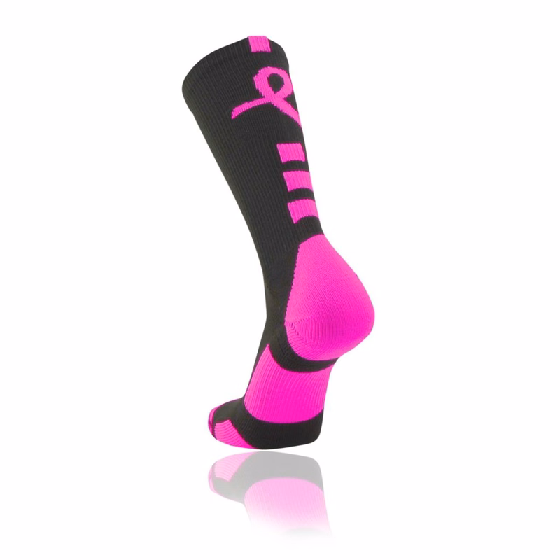 Pink Breast Cancer Awareness Crew Socks