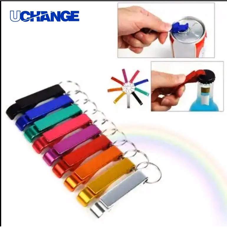 Mini Bottle and Can Opener Key Ring Compact Bar Tool
