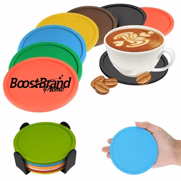 Custom Silicone Beverage Coaster with Non-Slip Grip — Hospitality Table Essential