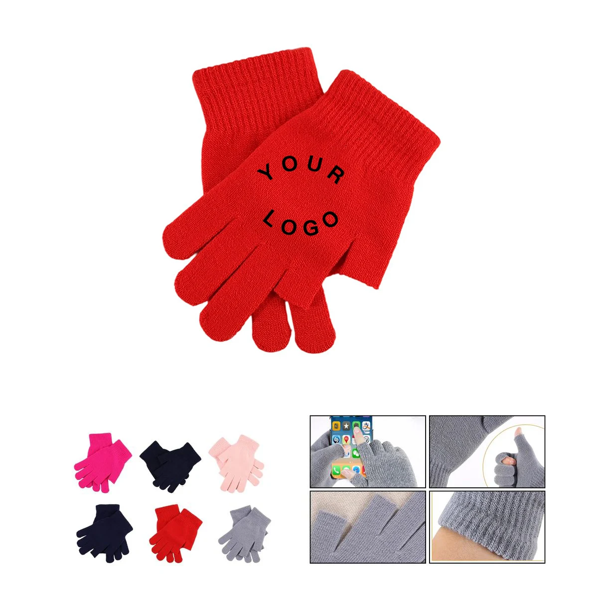 Warm Knitted Gloves with Fingerless Style 1