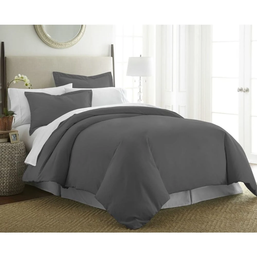 Duvet Cover Sets - Gray King 3 Piece 1