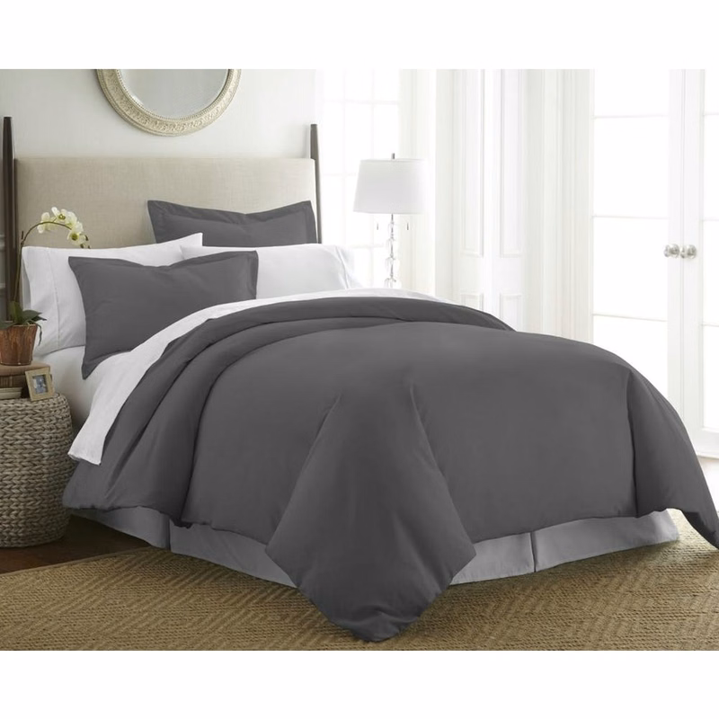 Duvet Cover Sets - Gray King 3 Piece
