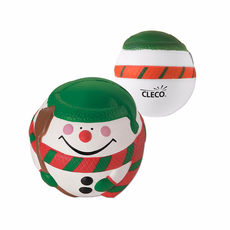 Happy Holiday Snowman Shape Stress Ball
