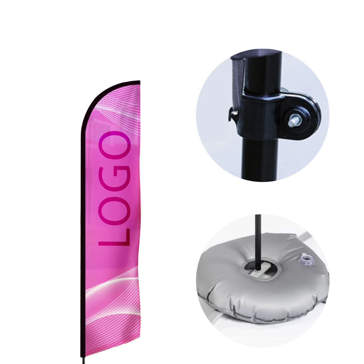 MOQ 10 PCS Sturdy Knife - Shaped Water - Filled Flag 1