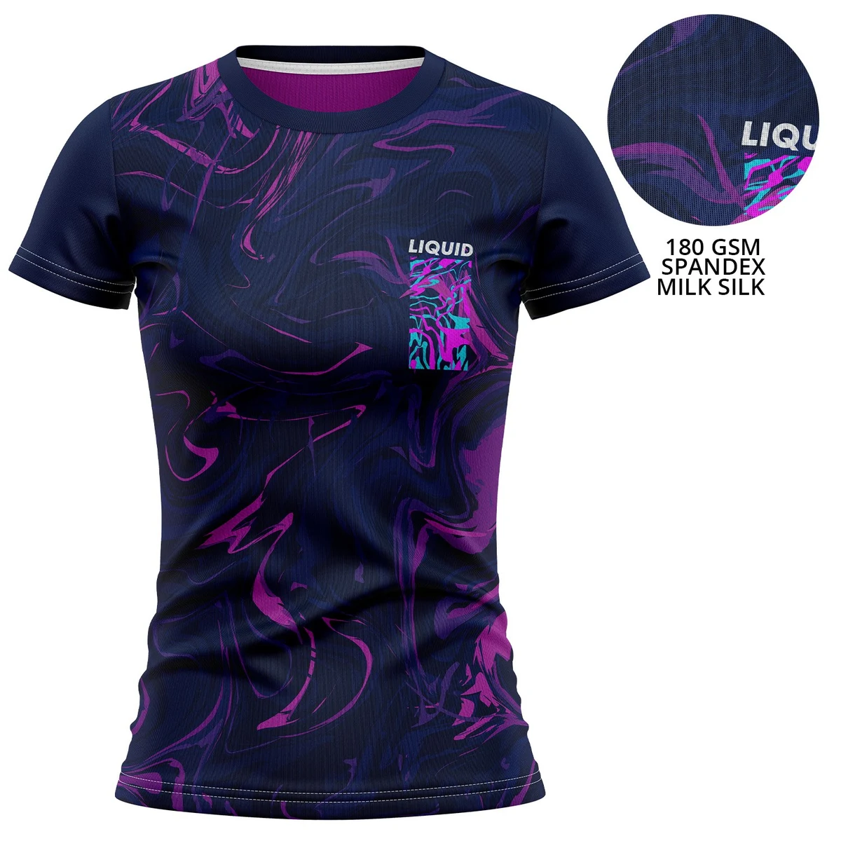 Women's 180 GSM Spandex Milk Silk Sublimation Performance T-shirt 1